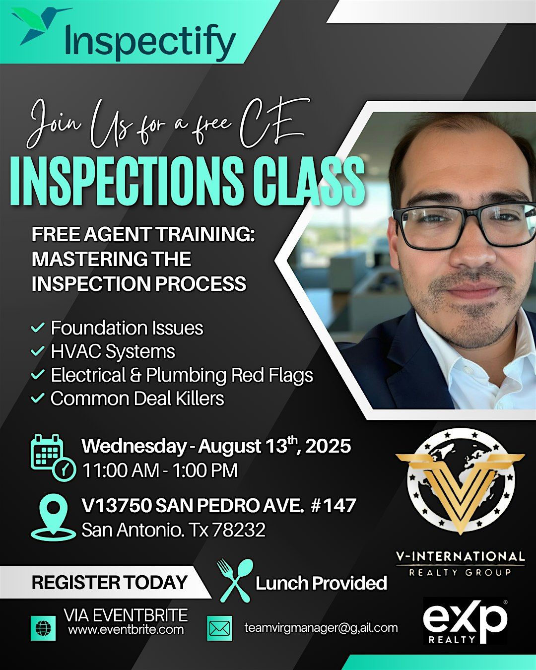 Joins Us for a Free CE Credit: Inspections Class
