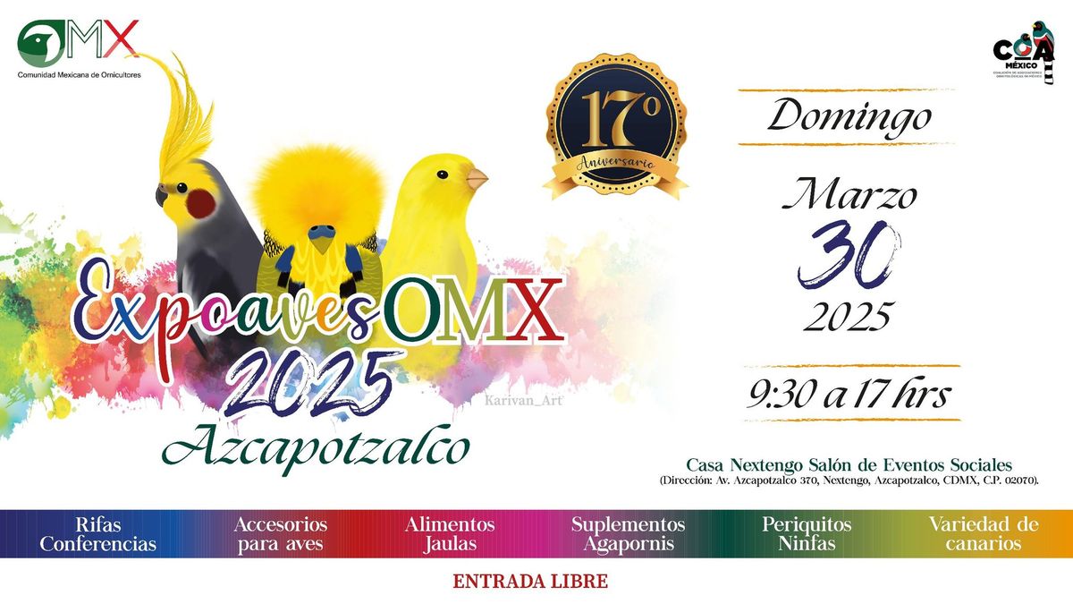 Expo aves OMX 2025 Azcapotzalco 