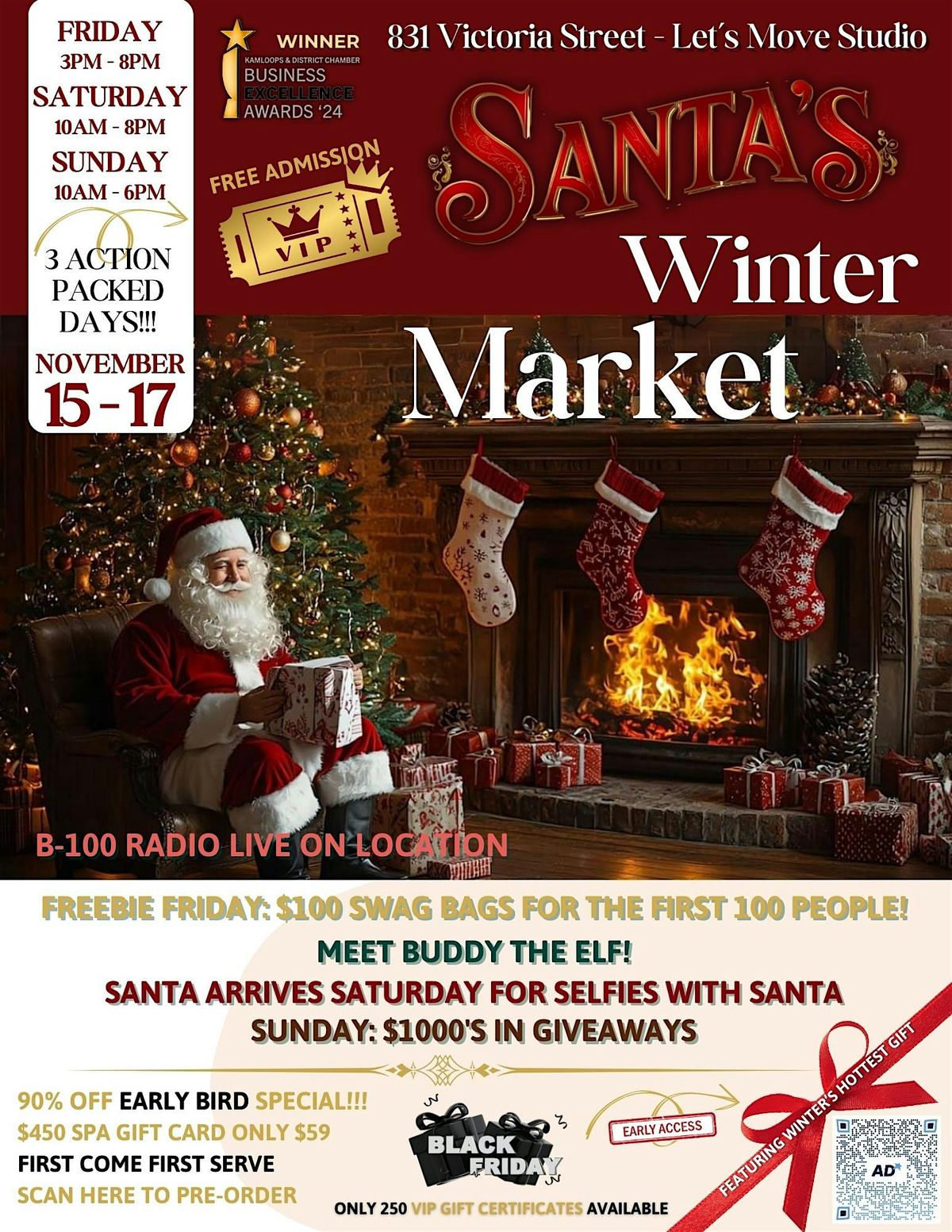 Santa's Winter Market - November 15 - 17, 2024 - Let's Move Studio