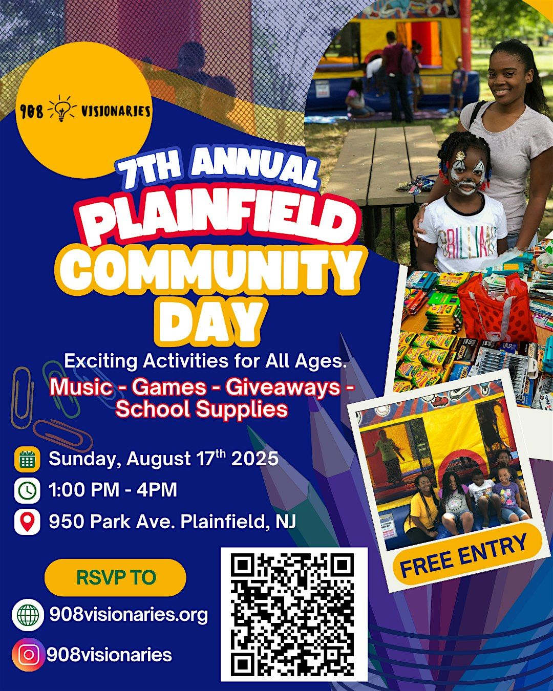 908 Visionaries 7th Annual Plainfield Community Day!
