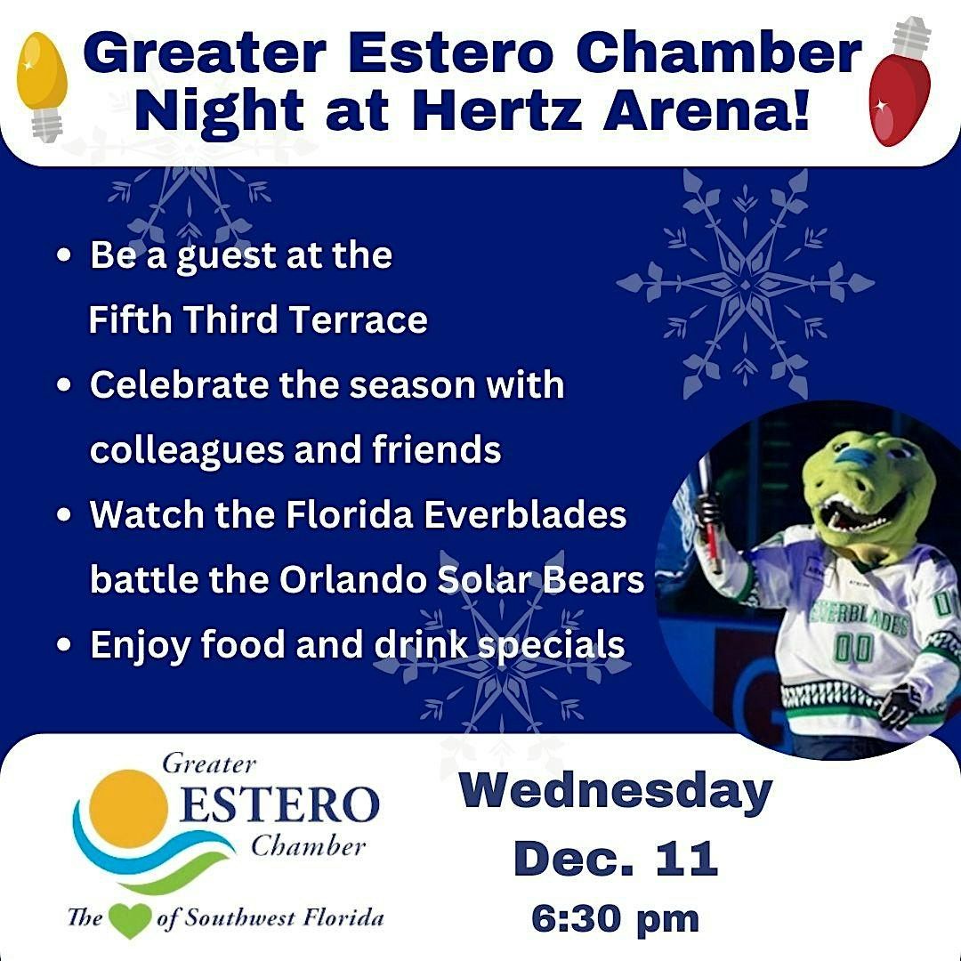 Greater Estero Chamber Night at the 5\/3 Terrace with the Florida Everblades