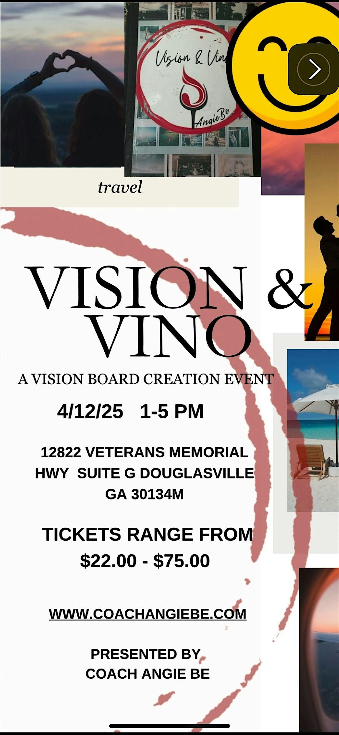 Vision and Vino - A Vision Board Creation Event