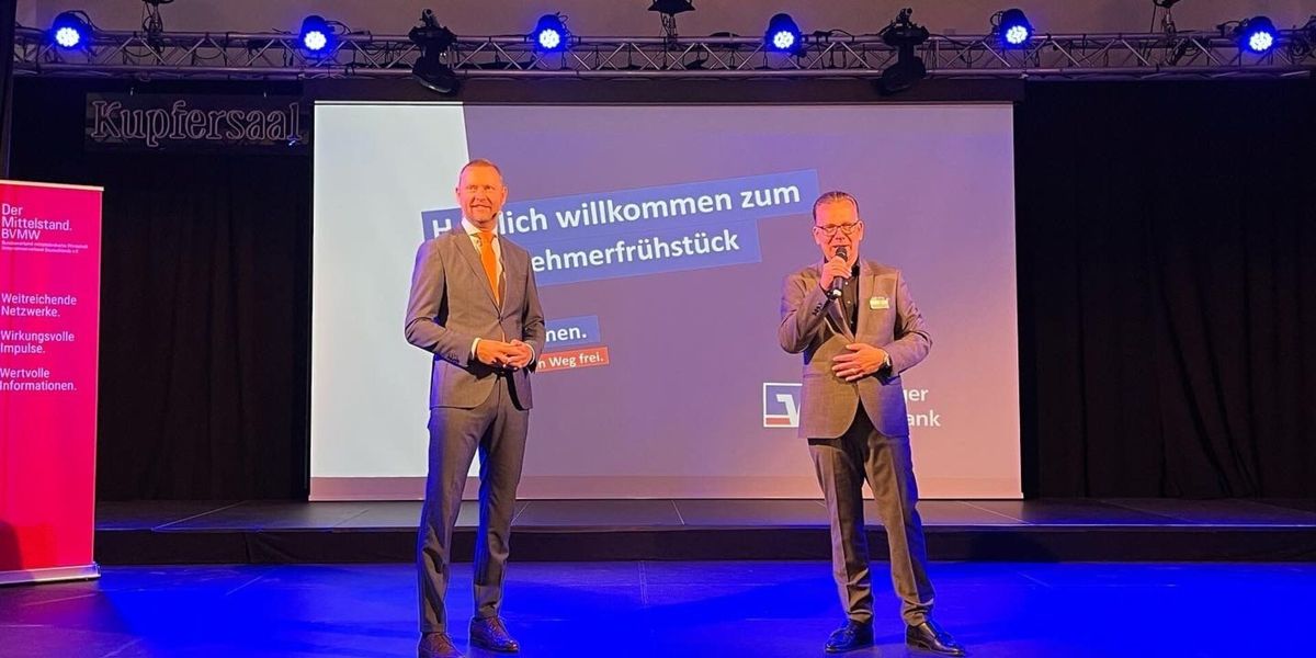 BVMW Unternehmerfr\u00fchst\u00fcck mit der Leipziger Volksbank