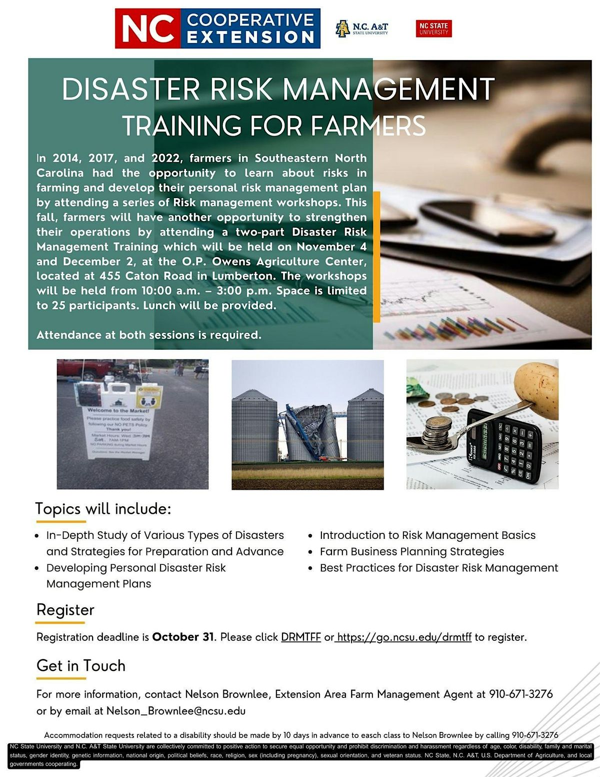 Disaster Risk ManagementTraining for Farmers