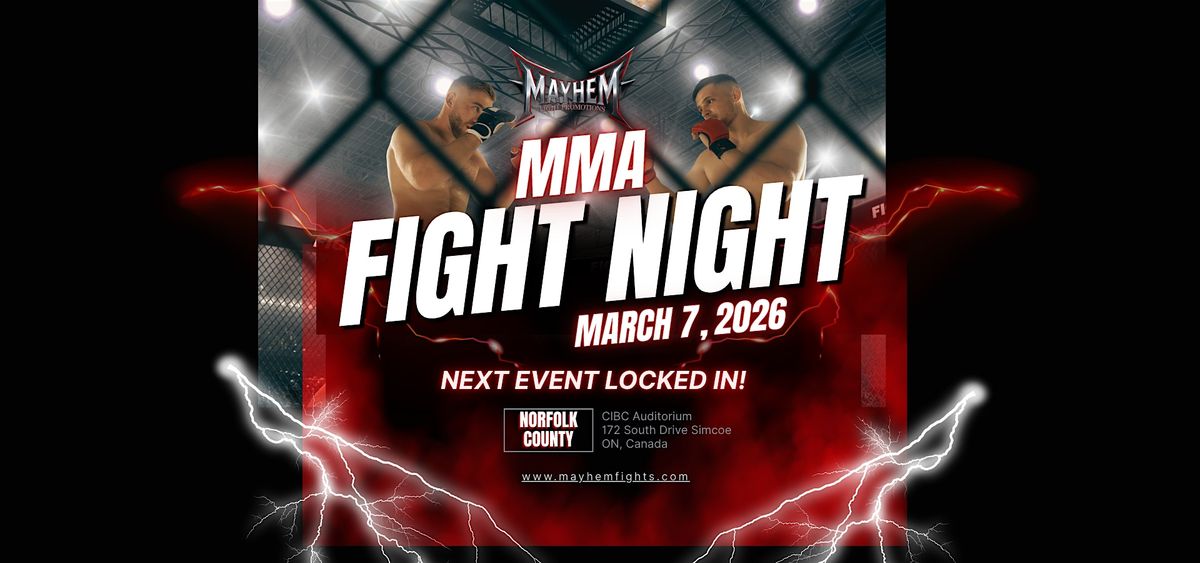 MMA Fight Night Norfolk, Ontario