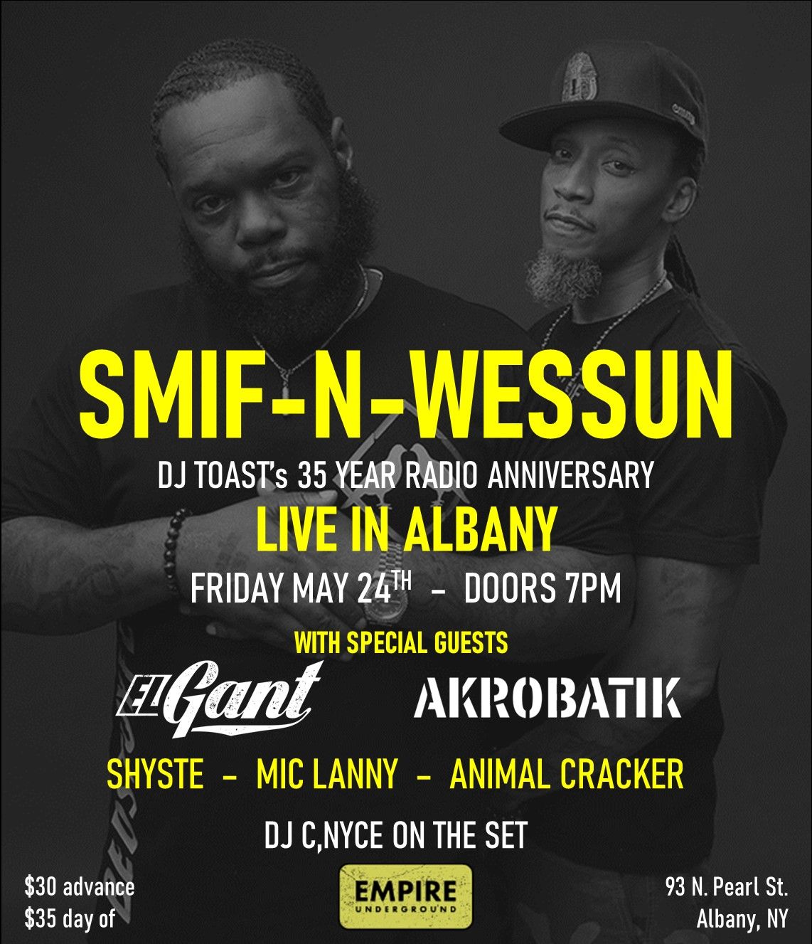  DJ Toast 35th Anniversary Show with: Smif-N-Wessun & Much More!!