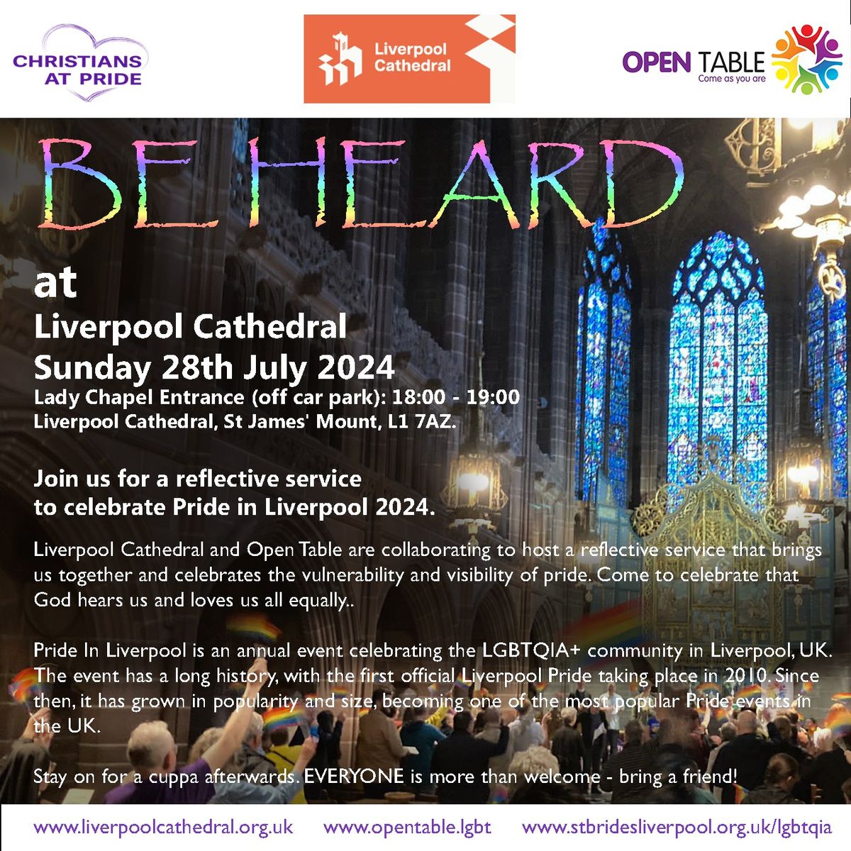 Be Heard Celebrating Pride in Liverpool 2024, Liverpool Cathedral, 28