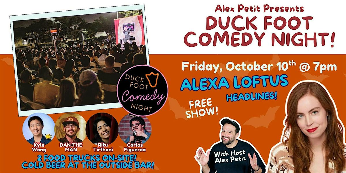 October Duck Foot Comedy Night - Friday, Oct 10th @ 7pm FREE SHOW!