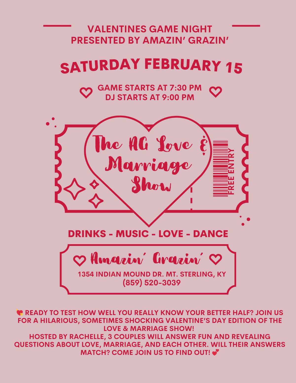 Amazin' Grazin' Love & Marriage Show Valentine Edition!