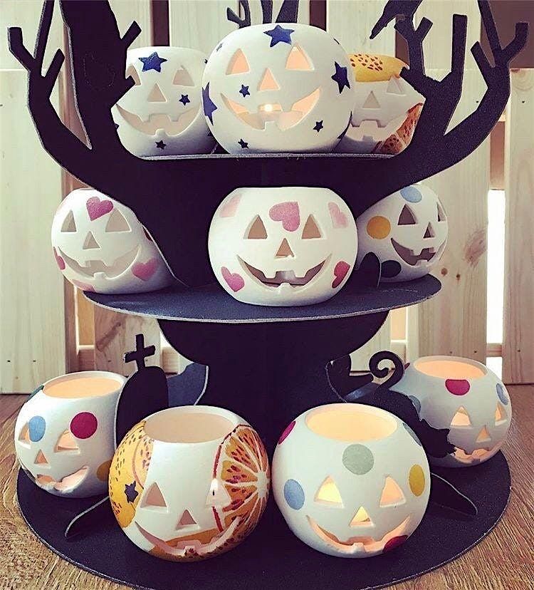 Manchester & Stockport Gals - Pumpkin Tea Light Painting