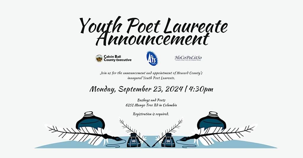 Howard County Youth Poet Laureate Announcement