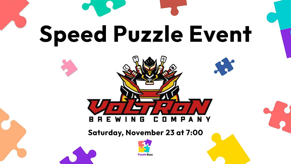 Speed Puzzling Event with Puzzle Buzz at Voltron Brewing