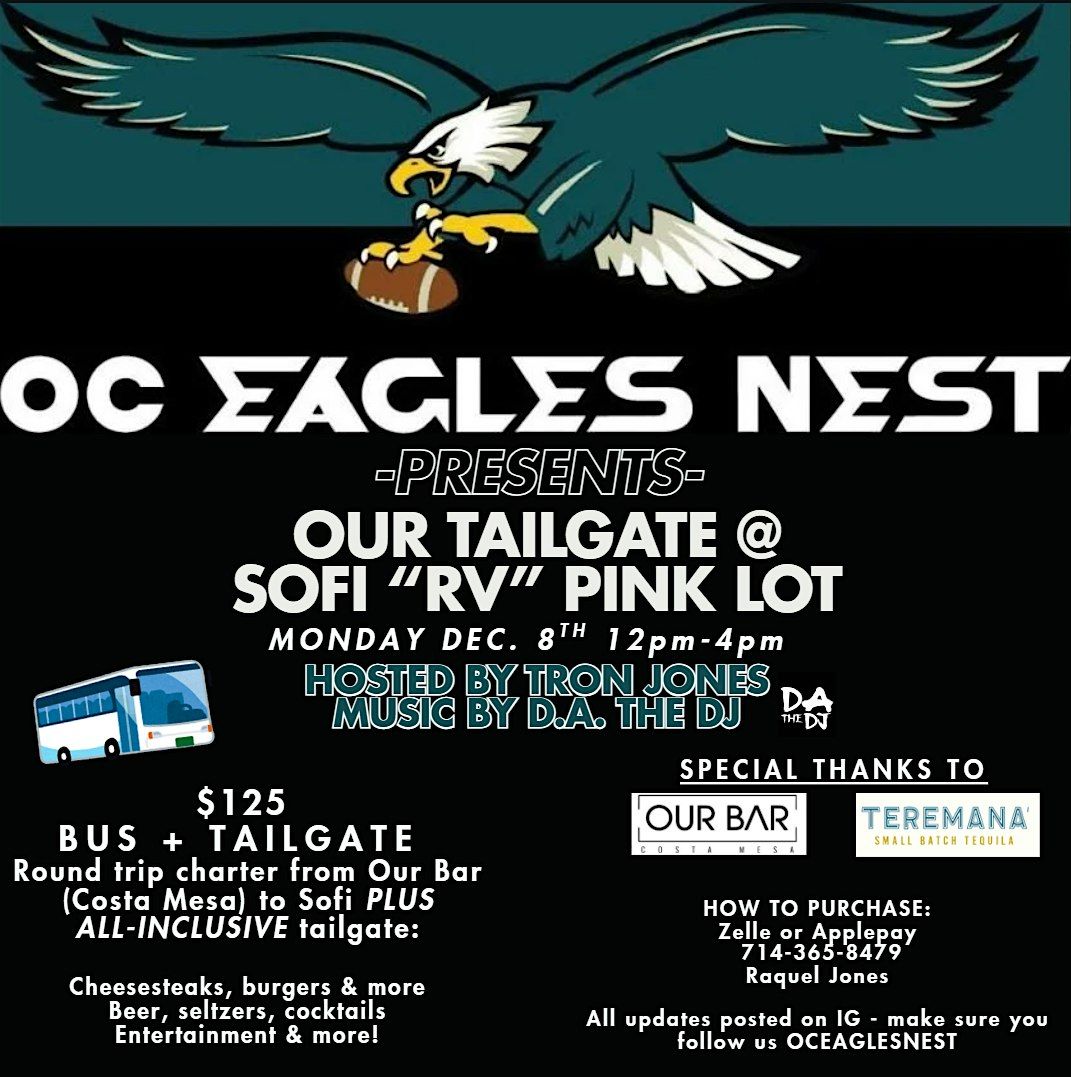 EAGLES CHARTER & TAILGATE @ SOFI STADIUM - 12\/8\/25