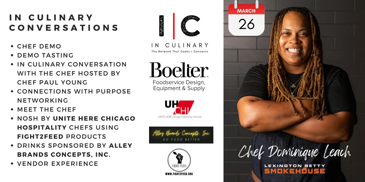 IN CULINARY CONVERSATION WITH CHEF DOMINIQUE LEACH