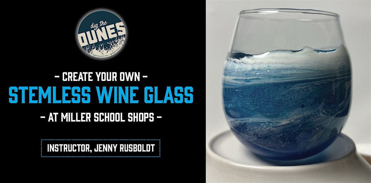 Create your own beach wave wine glass