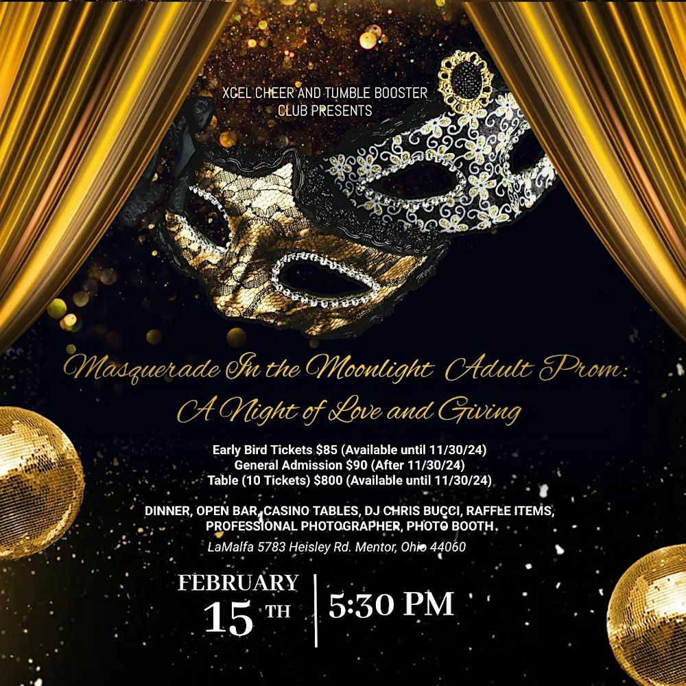 Masquerade In the Moonlight Adult Prom:  A Night of Love and Giving