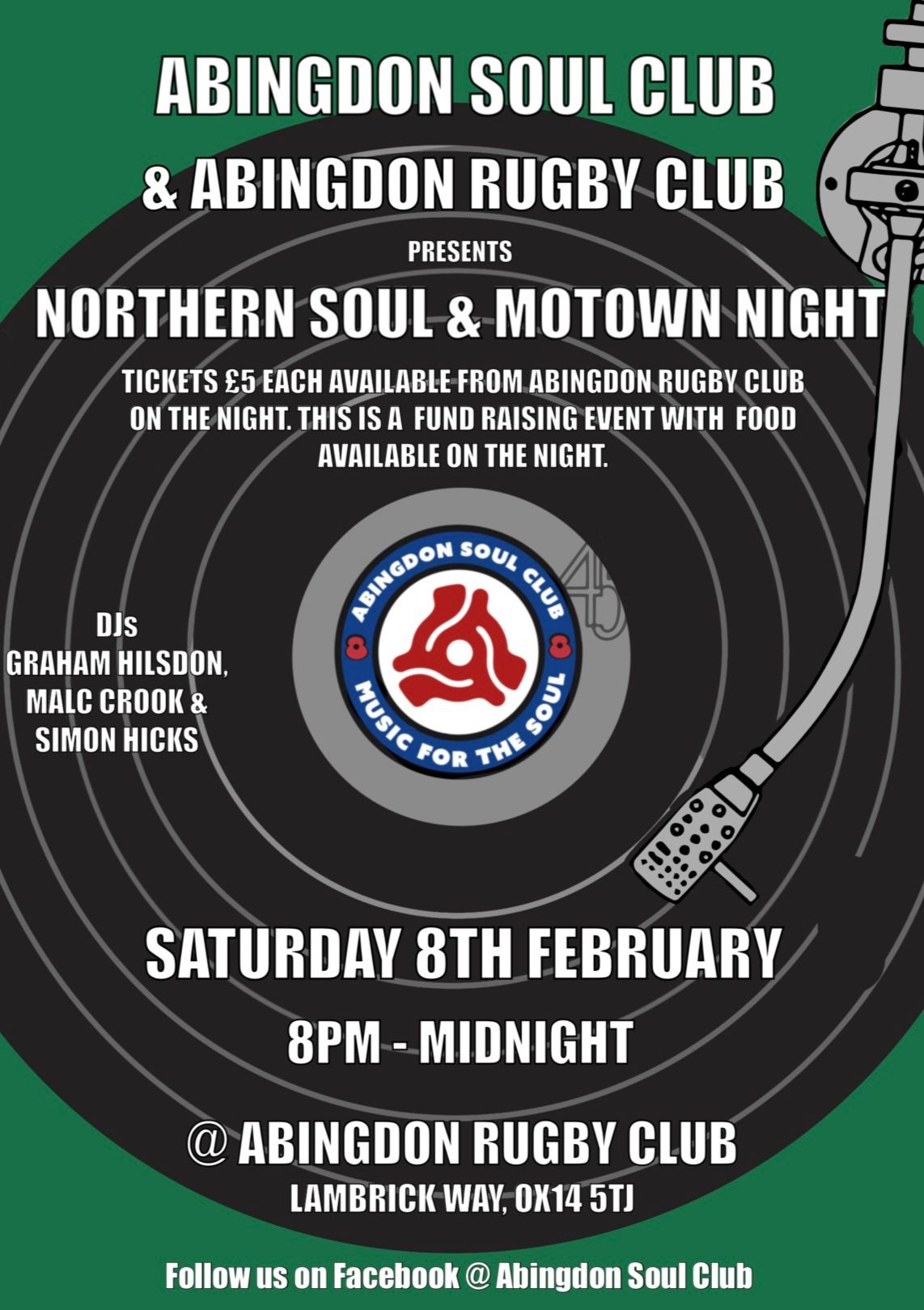 Northern Soul & Motown Night - Abingdon Rugby Club 