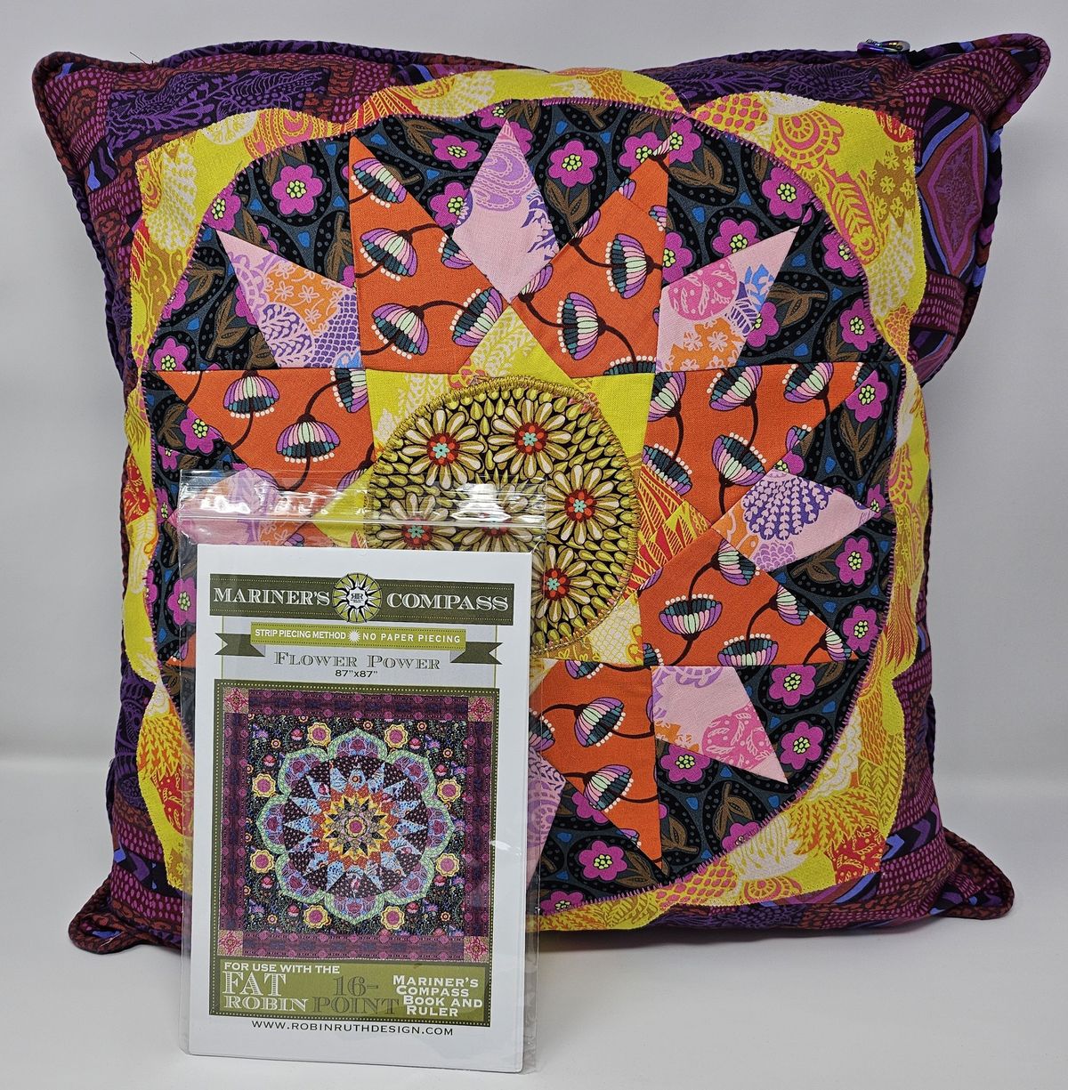 Jinni Beens - CLASS - Flower Power Pillow - Strip Pieced Basics Workshop