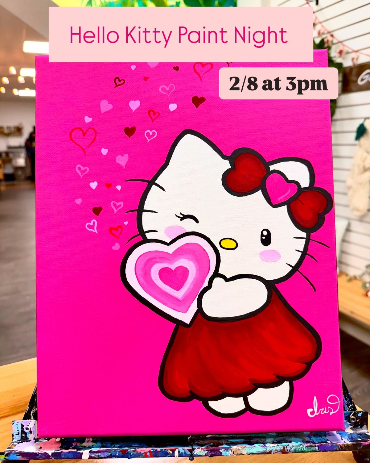 Hello Kitty Paint Night 2\/8 at 3pm