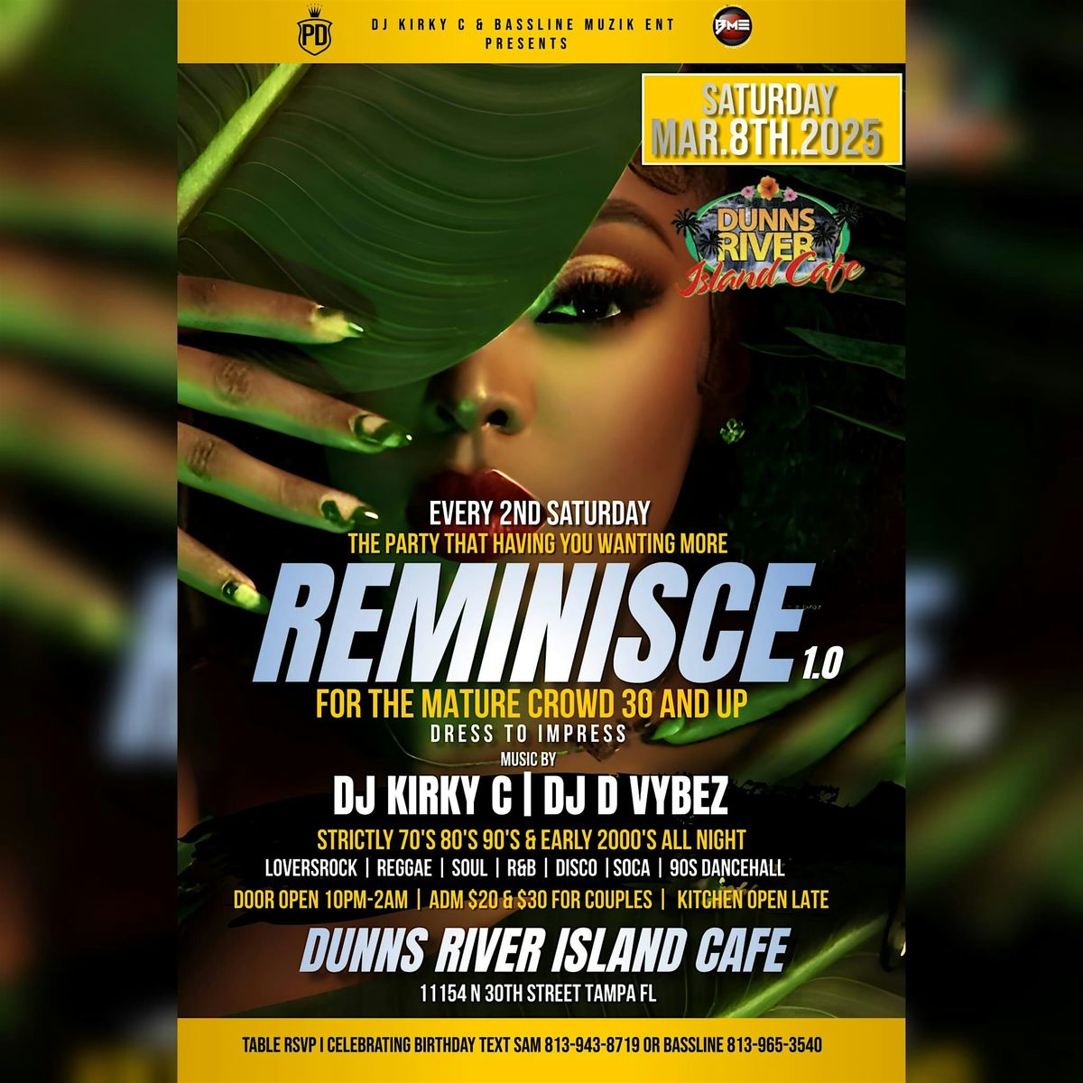 "REMINISCE"-TAMPA ULTIMATE FLASHBACK-OLE SCHOOL  PARTY,EVERY 2ND SATURDAY.