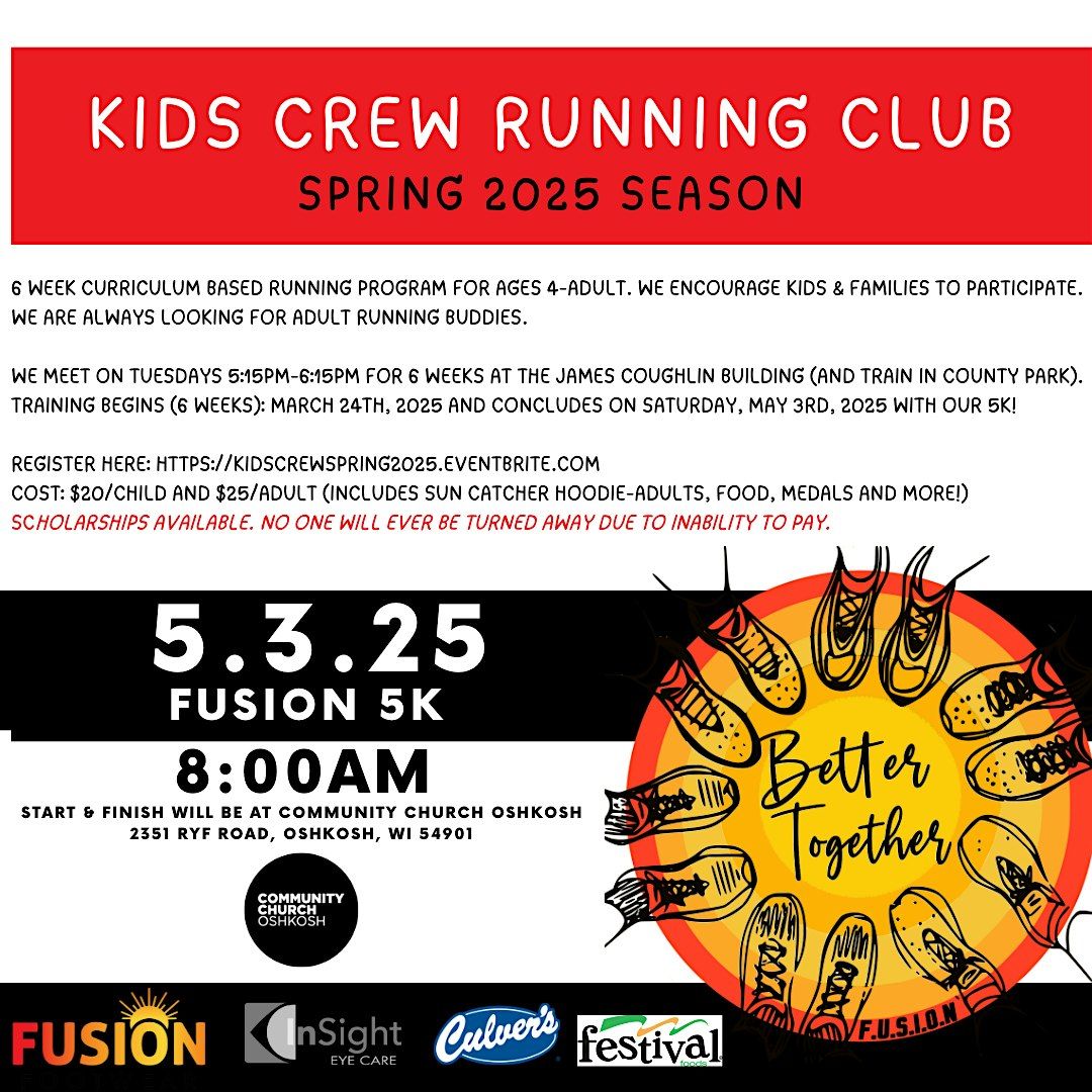 Kids Crew Running Club Spring 2025