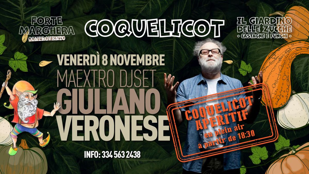 GIULIANO VERONESE djset - Venerd\u00ec 8 Novembre - Forte Marghera