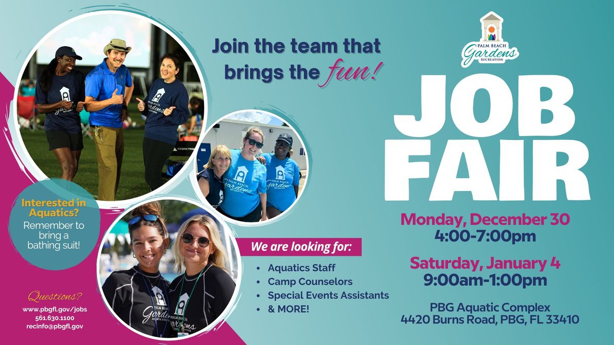 Job Fair for Palm Beach Gardens Recreation