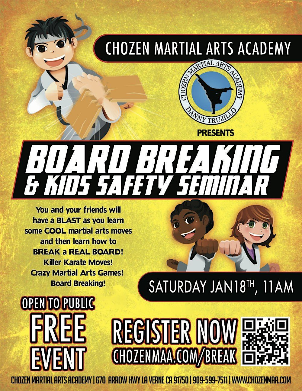 Board Breaking & Kids Safety Seminar