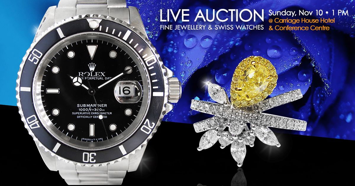 Live\/In-Person Auction - Fine Jewellery & Swiss Watches, Sunday November 10th, 2024