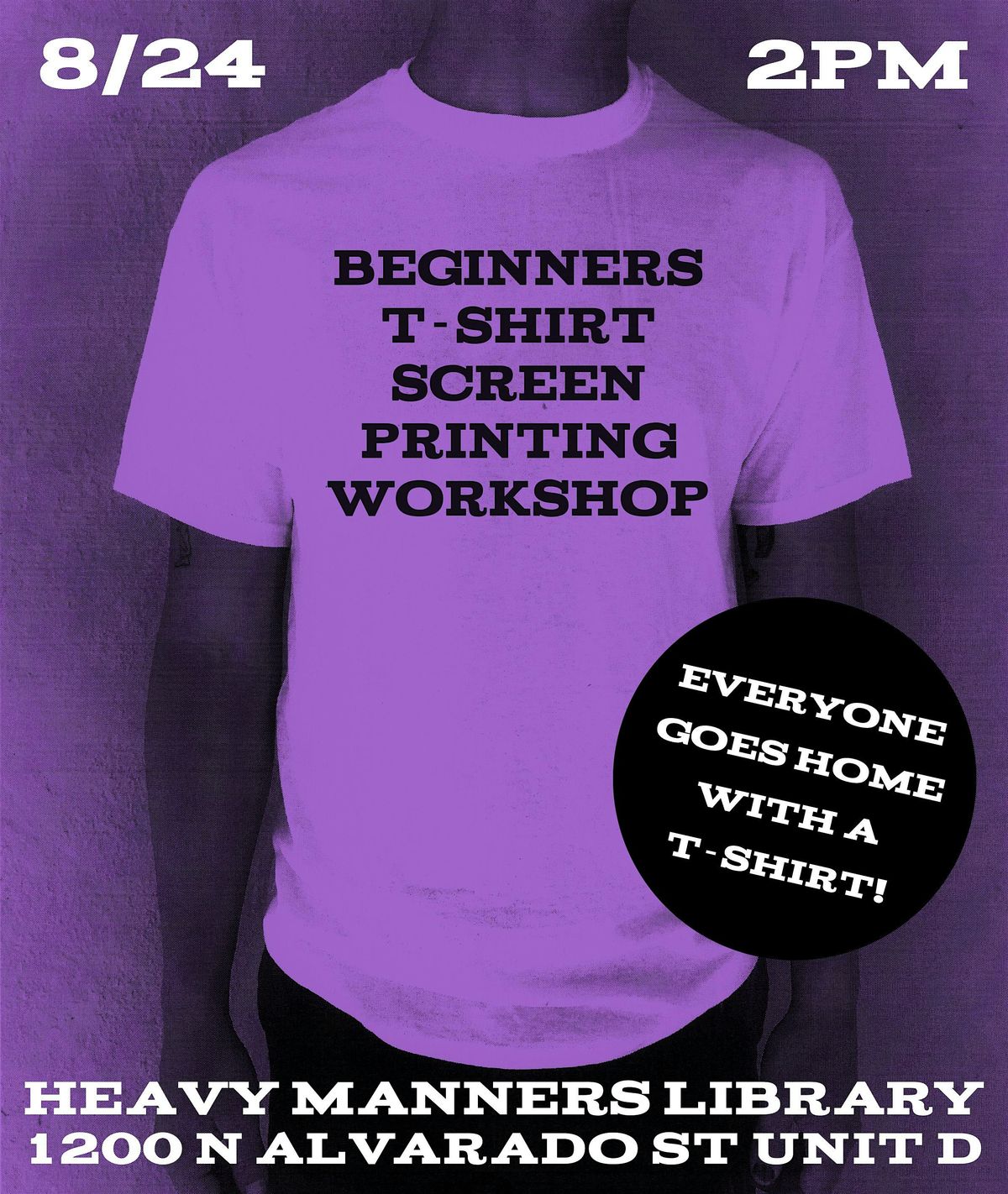 Beginners T-shirt Screen Printing Workshop (8\/24)