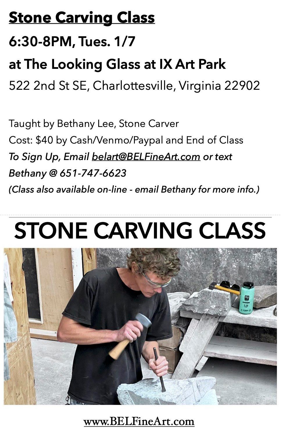 Stone Carving Class