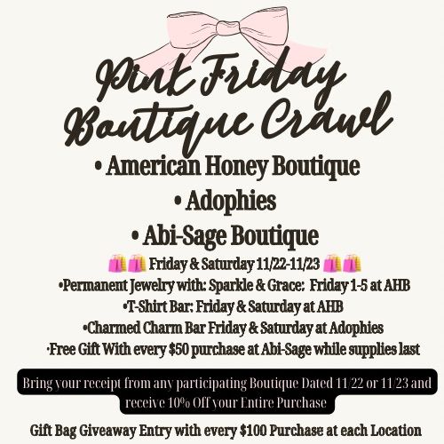 Pink Friday Boutique Crawl