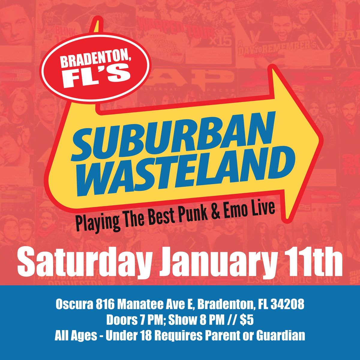 Suburban Wasteland - Playing The Best Punk & Emo Live @ Oscura