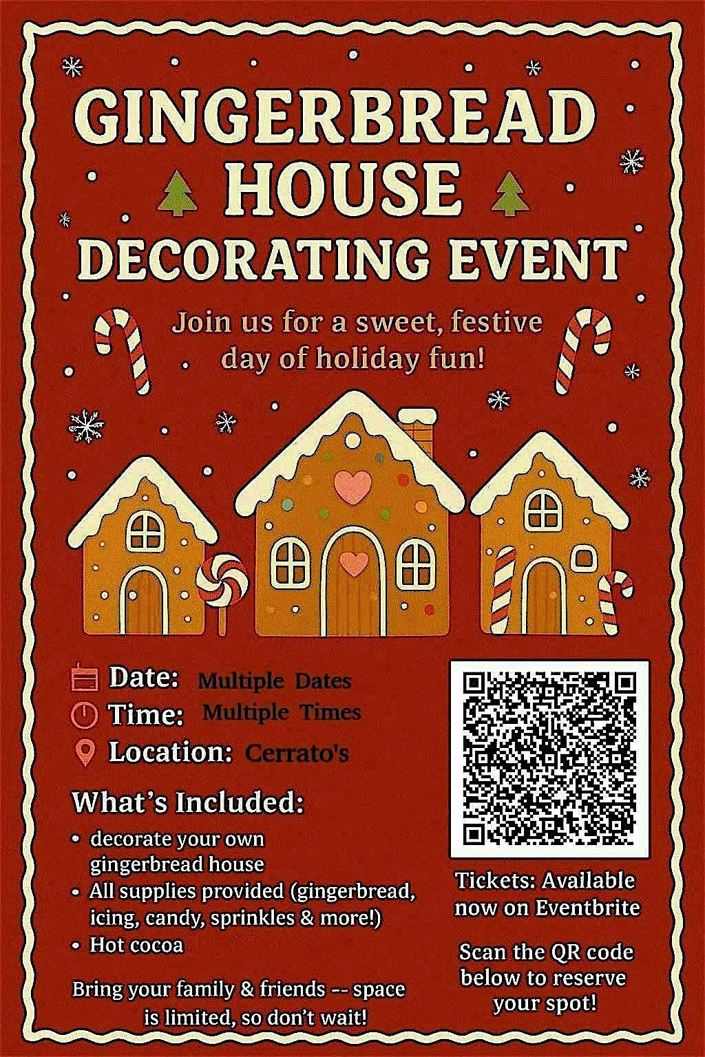 Gingerbread House Decorating Event