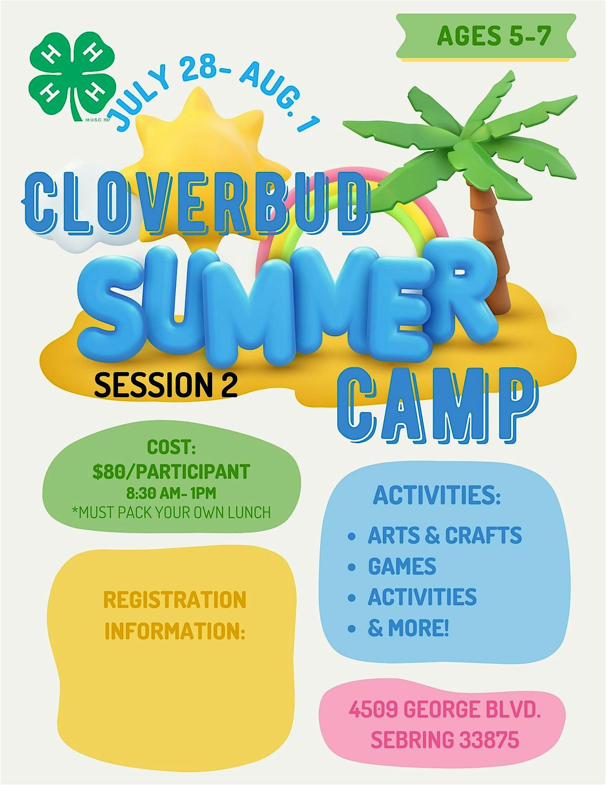 Highlands County 4-H Cloverbud Summer Camp: Session 2