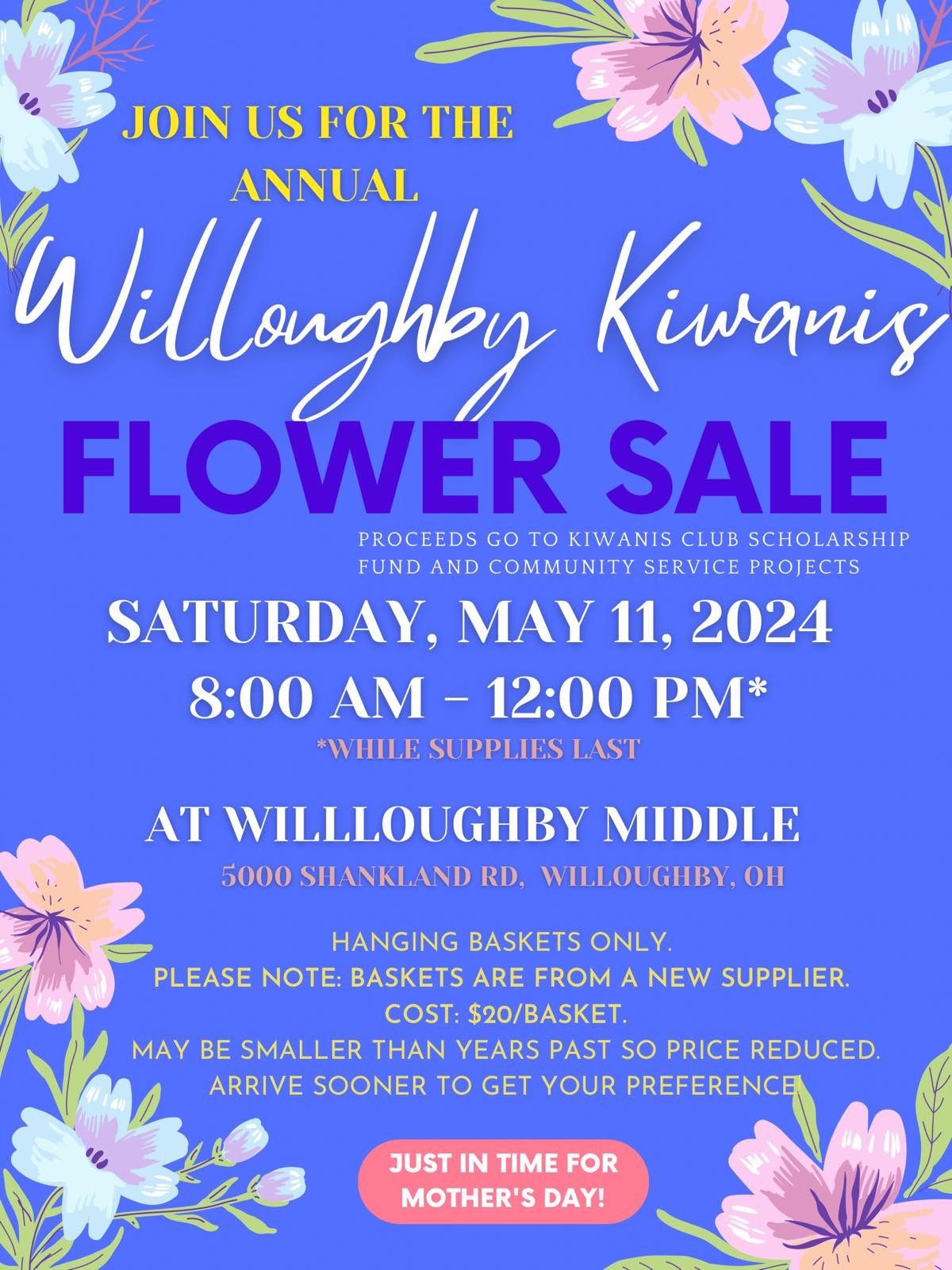 Annual Willoughby Kiwanis Club Flower Sale