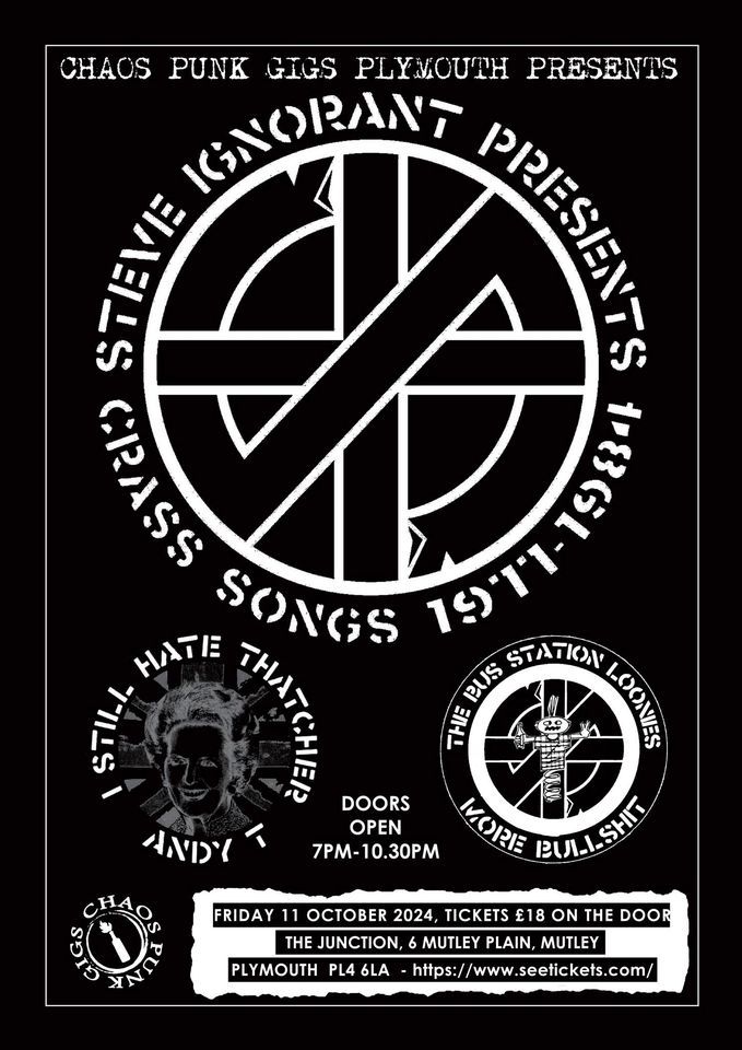 Plymouth Steve Ignorant band performing CRASS songs   Andy T   Bus Station Loonies