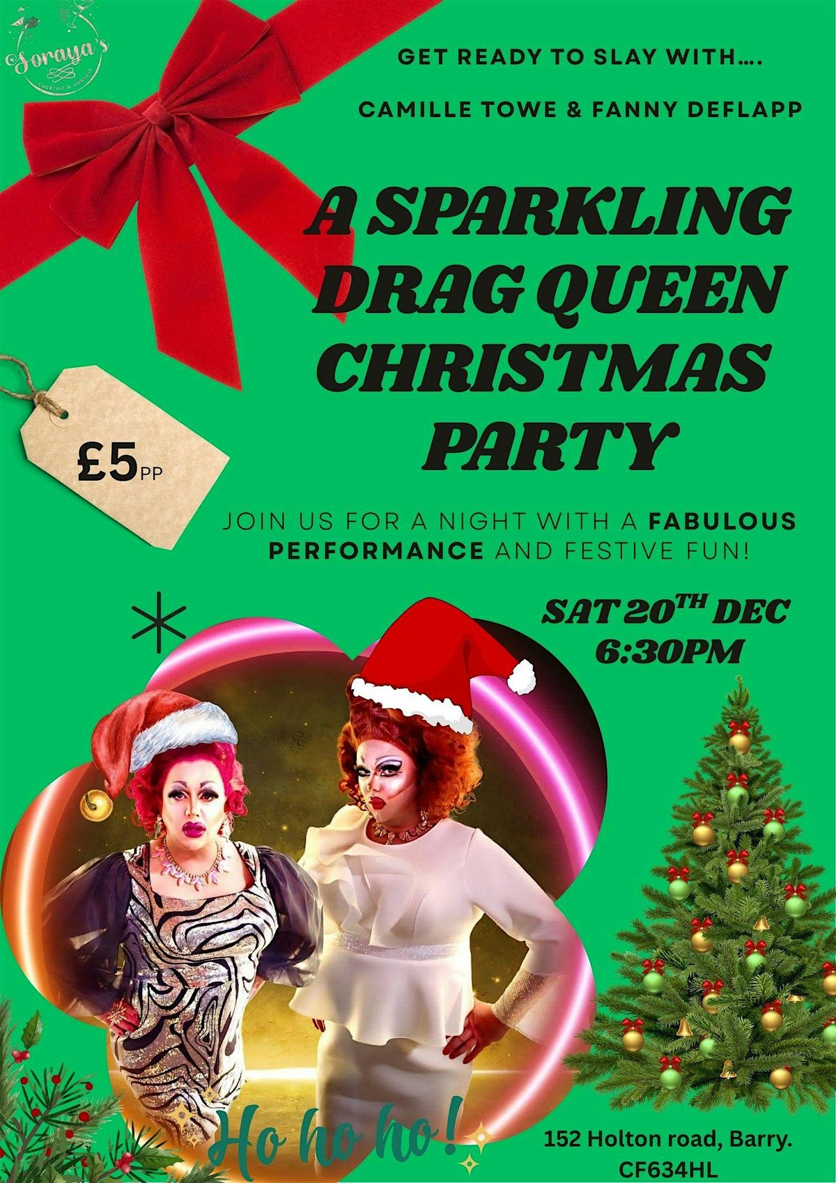 Christmas party with Drag queen duo
