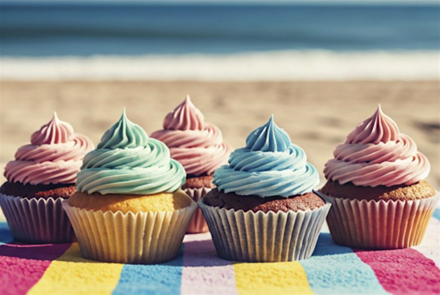 Vegan cake beach walk