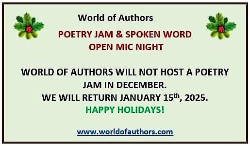 Poetry Jam and Spoken Word Open Mic Night