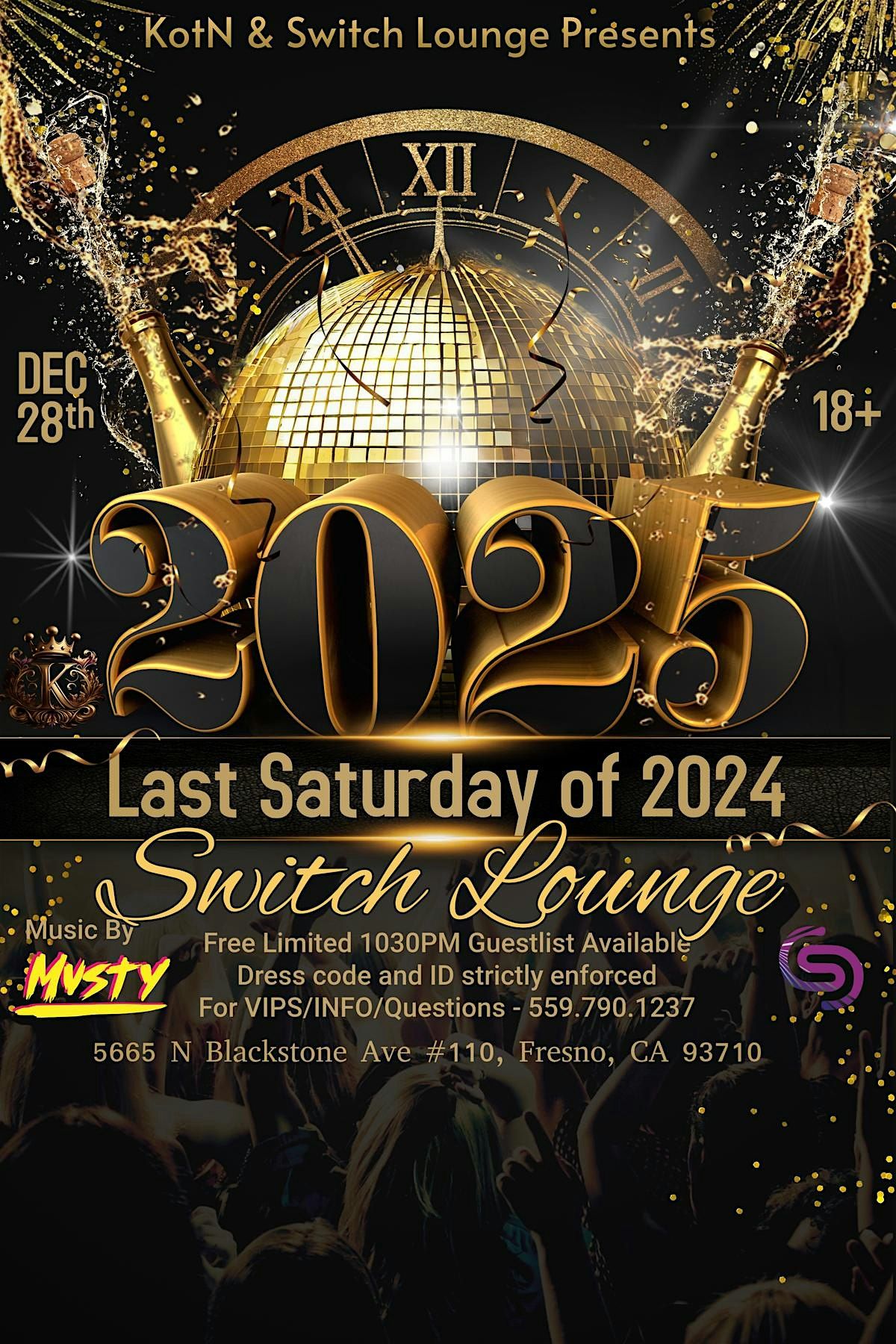 Last Saturday of 2024 @ Switch12\/28 18+