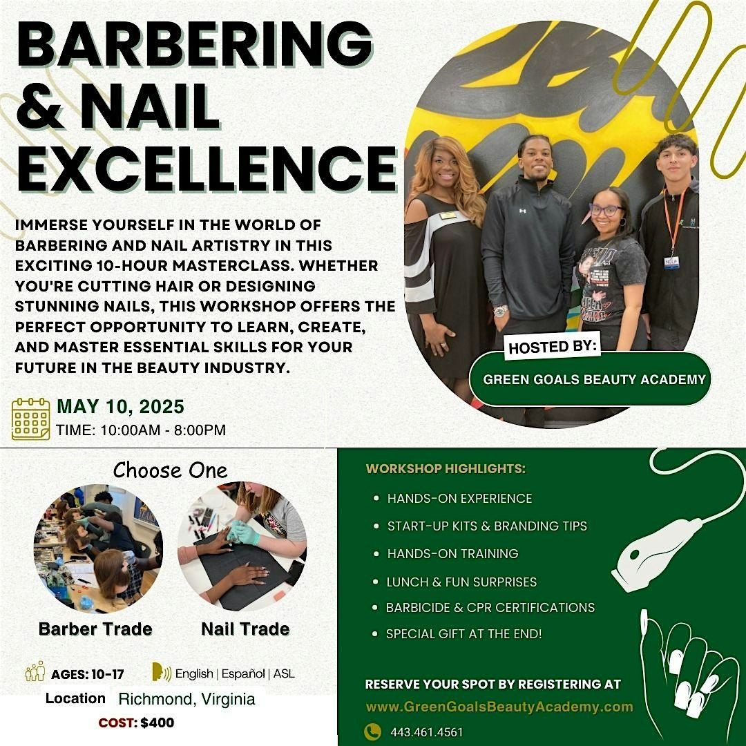 Youth Barbering & Nail Excellence: 10-Hour Masterclass VA