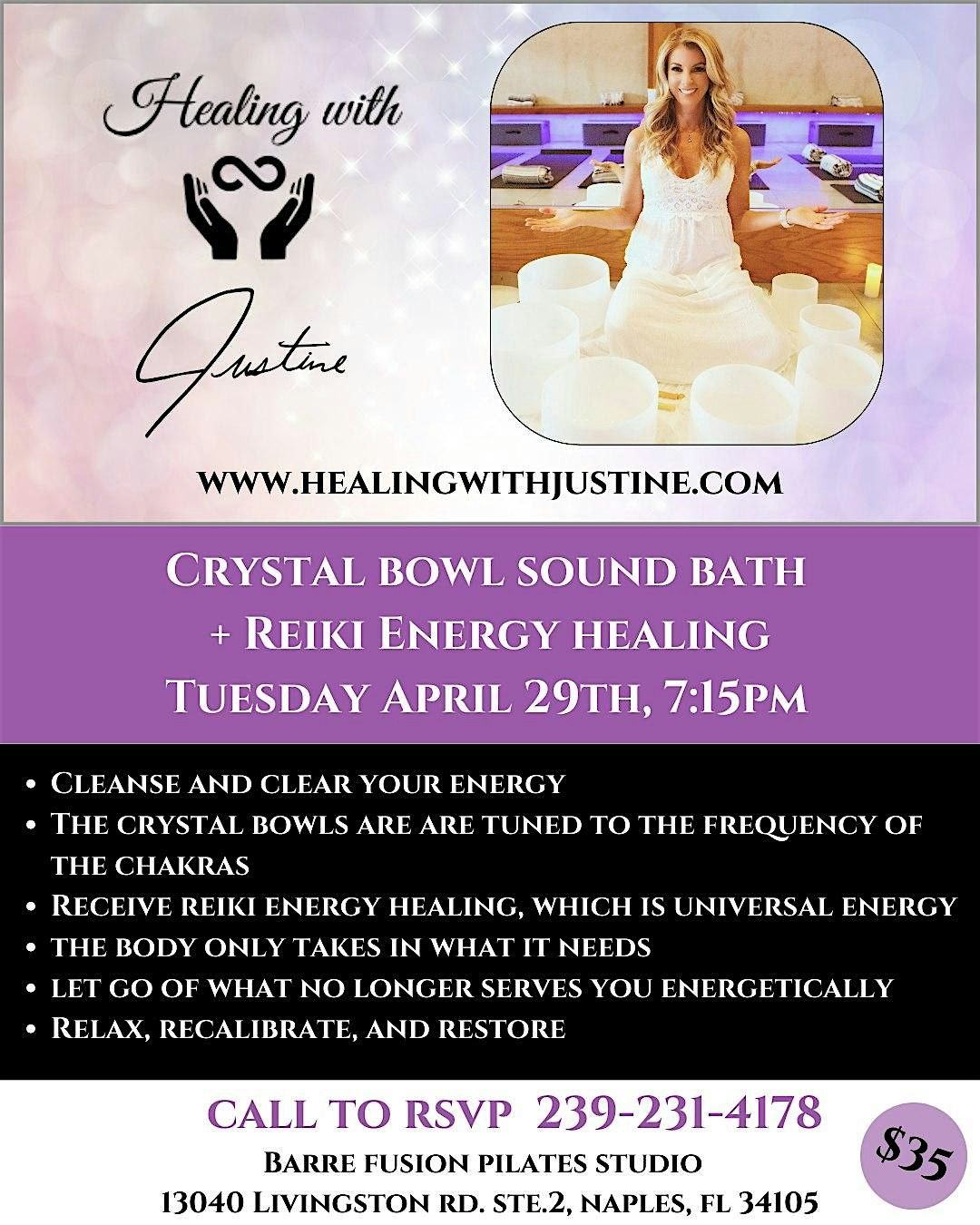 Crystal Bowl Sound Bath + Reiki Energy Healing