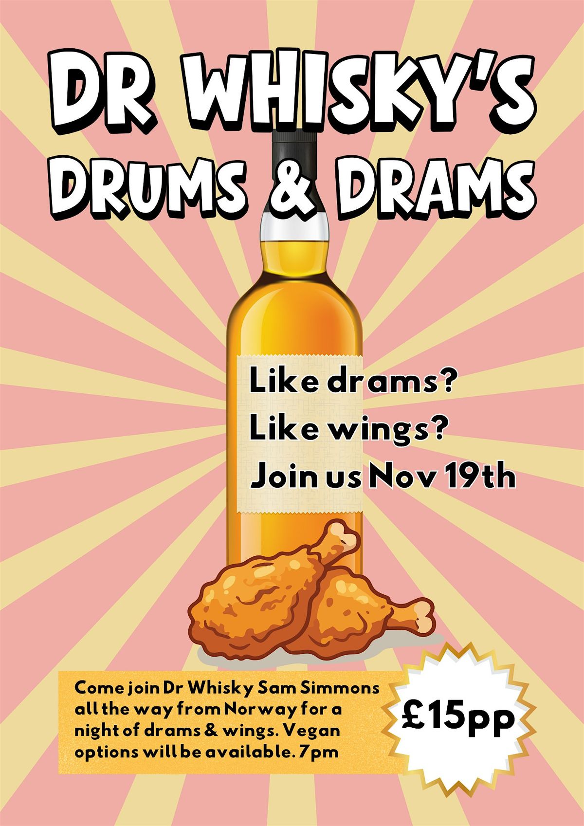 Dr Whisky's Drums & Drams: Whisky & Wings