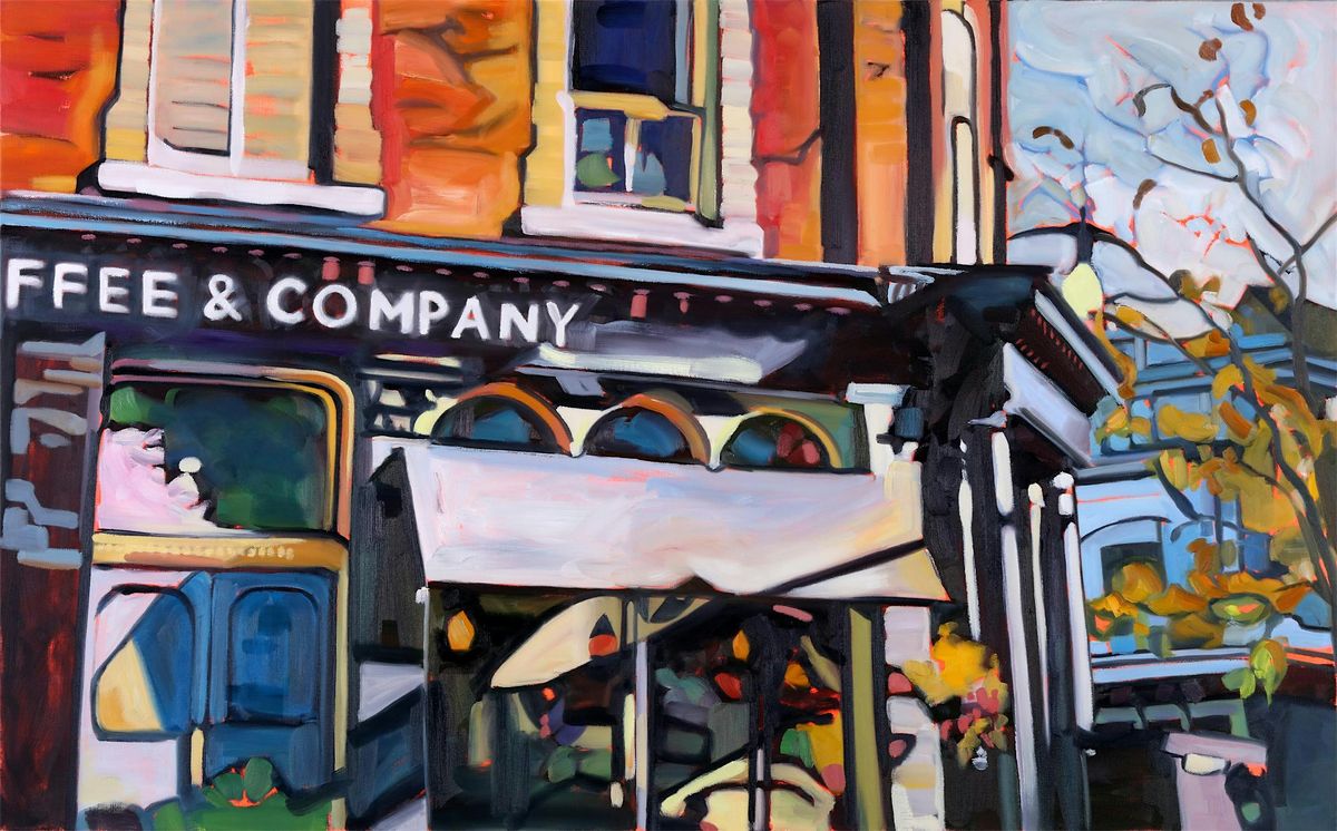 2-Day Urban Scene Oil Painting