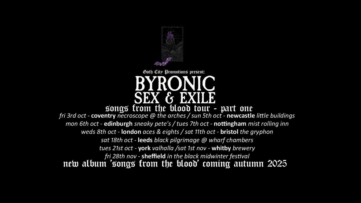 Byronic Sex & Exile + 13 Tombs + Jan Doyle Band