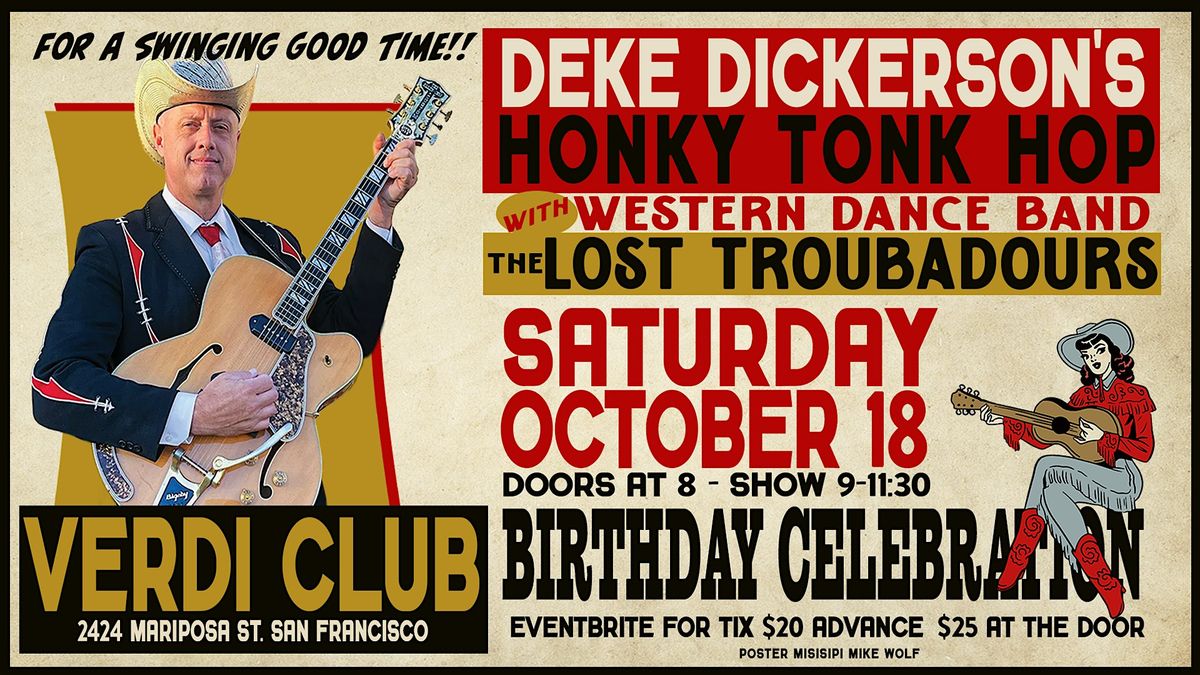 Deke Dickerson's Honky Tonk Hop w\/ Western swing Band the Lost Troubadours