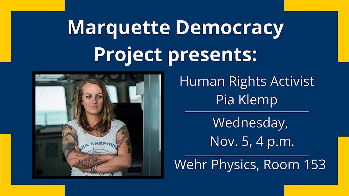 A Public Talk by Human Rights Activisit Pia Klemp