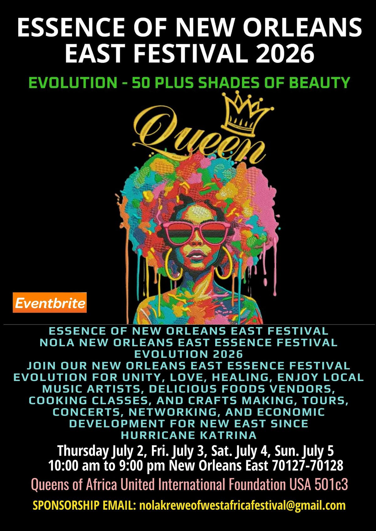 ESSENCE  OF NEW ORLEANS EAST FESTIVAL 2026
