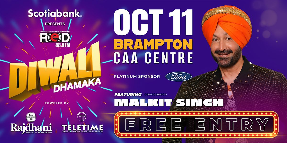 RED FM Diwali Dhamaka (Brampton) (FREE EVENT)